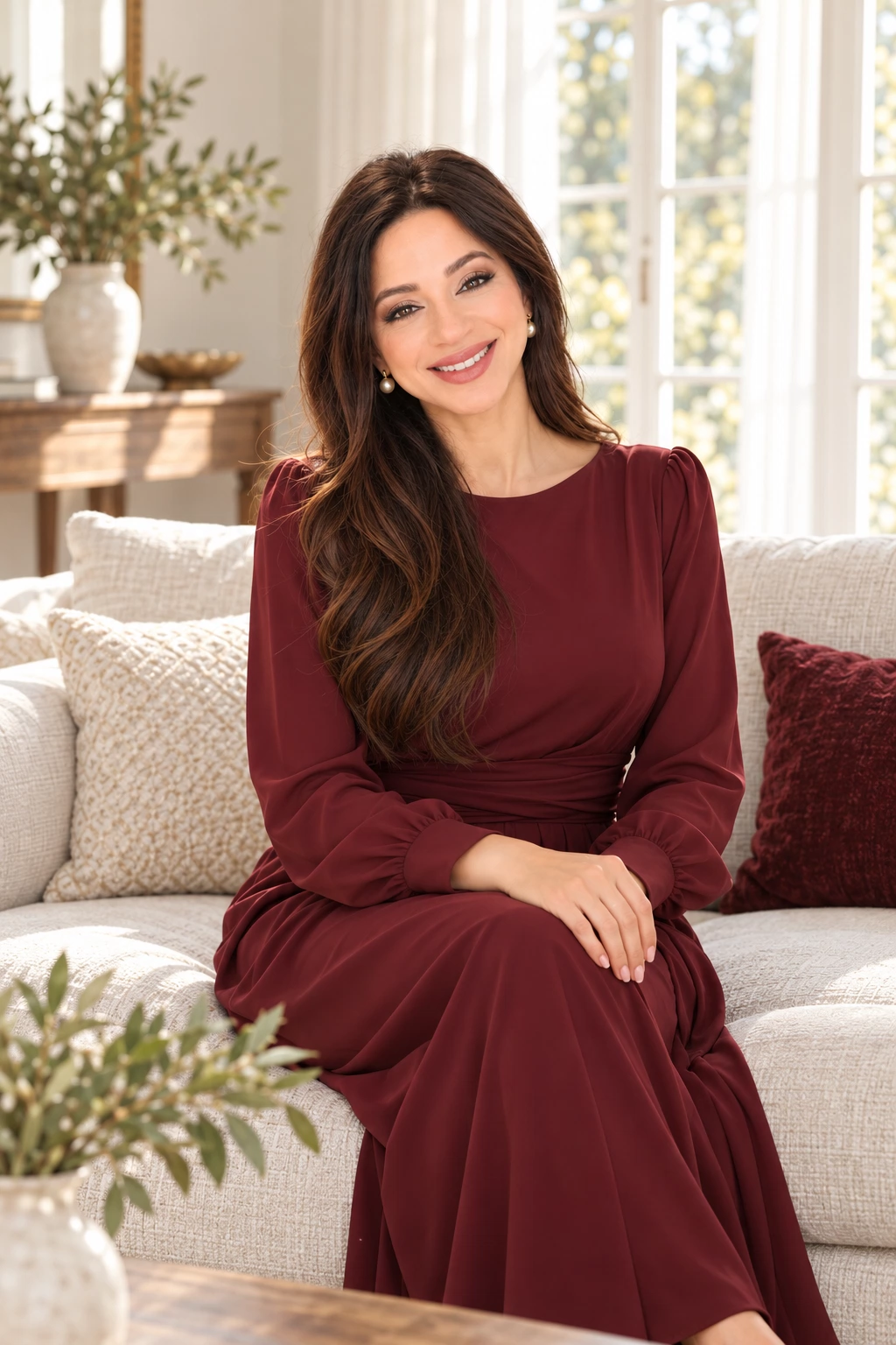 Anna Moraes, ensaio pessoal burgundy